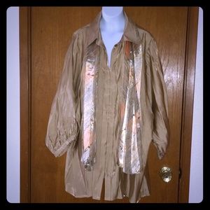 Chico's Gold Metallic Shimmer Tunic 3